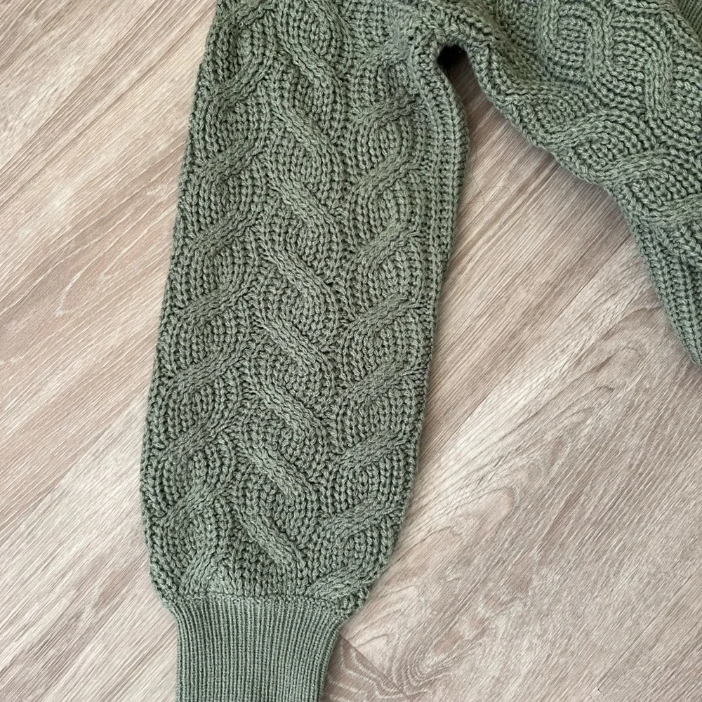 Cozy Olive Cable Knit Sweater